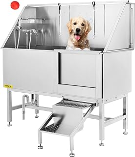 bañera profesional para perros inoxidable